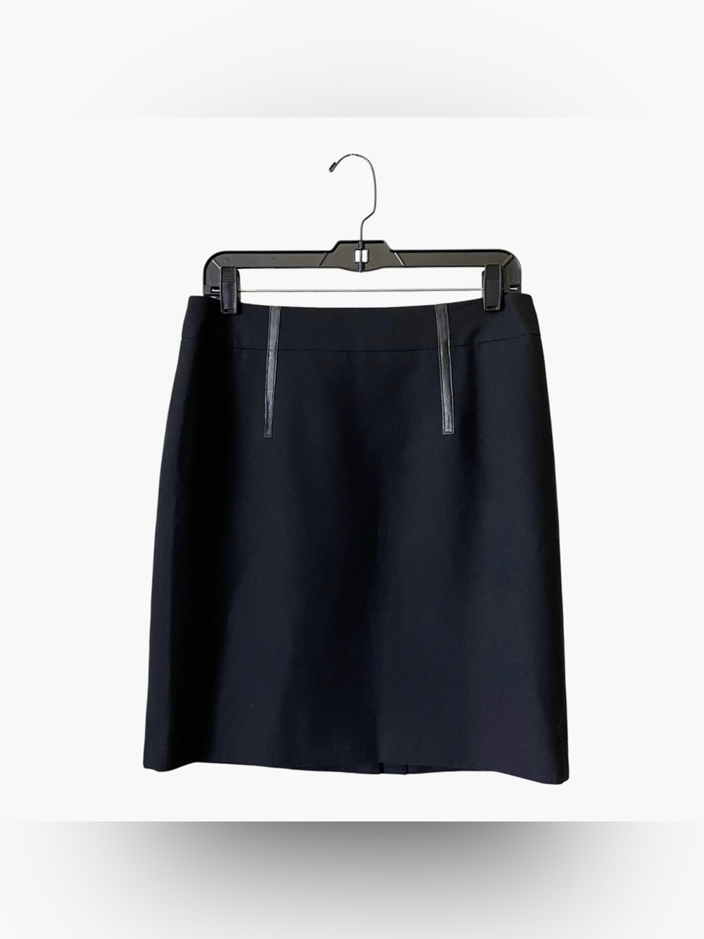 Etcetera Pencil Straight Skirt Womens Size 6 Black Back Vent Stretch Career Work